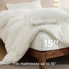 Picture of Bedsure King Duvet Cover with Fitted Sheet - Soft Double Brushed Bedding Set with Zipper Closure, 4 Pieces, Includes 1 Duvet Cover, 1 Fitted Sheet, 2 Pillow Shams, NO Comforter, Ivory White