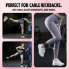 Picture of DMoose Fitness Ankle Straps for Cable Machines - One Size Fit with Premium Padding, Glute Kickback Ankle Strap for Women & Men, Cable Attachments for Gym & Booty Workouts (All Pink - Single)