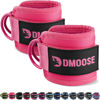 Picture of DMoose Fitness Ankle Straps for Cable Machines - One Size Fit with Premium Padding, Glute Kickback Ankle Strap for Women & Men, Cable Attachments for Gym Workouts & Hip Abductors (All Pink - Pair)