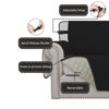 Picture of Easy-Going Reversible Chair Cover Washable Sofa Cover for Dogs Water Resistant Couch Slipcover Furniture Protector Cover with Adjustable Straps for Pets (Chair 30 in, Black/Beige)