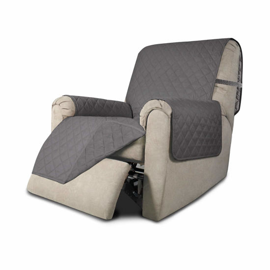 Picture of Easy-Going Recliner Chair Slipcover Reversible Sofa Cover Water Resistant Couch Cover Furniture Protector with Elastic Straps for Pets Dog (Recliner, Gray/Gray)