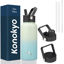 Picture of Konokyo Insulated Water Bottle 32oz Stainless Steel Water Bottles With 3 Lids,Mint