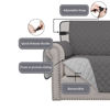 Picture of Easy-Going Reversible Chair Cover Washable Sofa Cover for Dogs Water Resistant Couch Slipcover Furniture Protector Cover with Adjustable Straps for Pets (Chair 30 in, Gray/Light Gray)