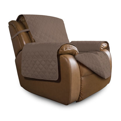 Picture of Easy-Going Oversized Recliner Chair Slipcover Reversible Sofa Cover Water Resistant Couch Cover Furniture Protector with Elastic Straps for Pets Dog (Oversized Recliner, Brown/Brown)