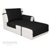 Picture of Easy-Going Reversible Chaise Lounge Couch Cover Water Resistant Sofa Cover Sectional L Shaped Sofa Slipcover with Adjustable Straps Furniture Protector for Dogs (115X34 in, Black/Black)