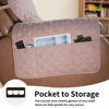 Picture of Easy-Going Oversized Recliner Cover Reversible Couch Cover Sofa Cover for Living Room Water Resistant Furniture Protector with Elastic Straps for Pets Dog (Oversized Recliner, Pink/Beige)