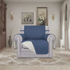 Picture of Easy-Going Chair Sofa Slipcover Reversible Sofa Cover Water Resistant Couch Cover Furniture Protector Cover with Elastic Straps for Pets Children Dog Cat (Chair, Dark Blue/Ivory)