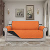 Picture of Easy-Going Sofa Slipcover Reversible Loveseat Sofa Cover Couch Cover for 2 Cushion Couch Furniture Protector with Elastic Straps for Pets Kids Dog Cat (Oversized Loveseat, Orange/Black)