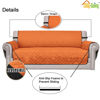 Picture of Easy-Going Sofa Slipcover Reversible Loveseat Sofa Cover Couch Cover for 2 Cushion Couch Furniture Protector with Elastic Straps for Pets Kids Dog Cat (Oversized Loveseat, Orange/Black)