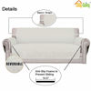Picture of Easy-Going Sofa Slipcover Reversible Loveseat Sofa Cover Couch Cover for 2 Cushion Couch Furniture Protector with Elastic Straps for Pets Kids Dog Cat (Oversized Loveseat, Ivory/Ivory)