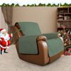 Picture of Easy-Going Oversized Recliner Cover Reversible Couch Cover Sofa Cover for Living Room Water Resistant Furniture Protector with Elastic Straps for Pets Kids (Oversized Recliner, Greyish Green/Beige)