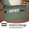 Picture of Easy-Going Oversized Recliner Cover Reversible Couch Cover Sofa Cover for Living Room Water Resistant Furniture Protector with Elastic Straps for Pets Kids (Oversized Recliner, Greyish Green/Beige)