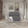 Picture of Easy-Going Oversized Chair Sofa Slipcover Reversible Sofa Cover Water Resistant Couch Cover Furniture Protector Cover with Elastic Straps for Pets Dog (Oversized Chair, Gray/Ivory)