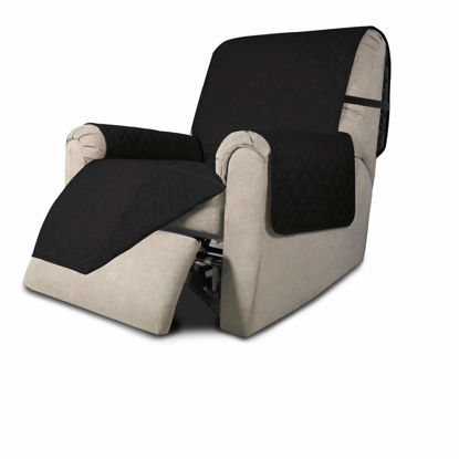 Picture of Easy-Going Recliner Chair Slipcover Reversible Sofa Cover Water Resistant Couch Cover Furniture Protector with Elastic Straps for Pets Dog (Recliner, Black/Black)