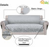 Picture of Easy-Going 4 Seater Sofa Slipcover Reversible Sofa Cover Water Resistant Couch Cover with Foam Sticks Elastic Straps Furniture Protector for Pets Children Dog Cat (XX-Large, Light Gray/Ivory)
