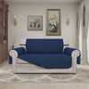 Picture of Easy-Going Reversible Loveseat Couch Cover for 2 Cushion Couch Sofa Cover for Dogs Water Resistant Furniture Protector with Foam Sticks Elastic Straps for Pet (Loveseat, Navy/Navy)