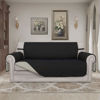 Picture of Easy-Going Sofa Slipcover Reversible Loveseat Sofa Cover Couch Cover for 2 Cushion Couch Furniture Protector with Elastic Straps for Pets Kids Dog Cat (Oversized Loveseat, Black/Beige)