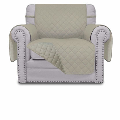 Picture of Easy-Going Chair Sofa Slipcover Reversible Sofa Cover Water Resistant Couch Cover Furniture Protector Cover with Elastic Straps for Pets Kids Children Dog Cat (Chair, Beige/Beige)