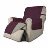 Picture of Easy-Going Recliner Sofa Slipcover Reversible Sofa Cover Water Resistant Couch Cover Furniture Protector with Elastic Straps for Pets Kids Children Dog Cat (Recliner, Wine/Beige)