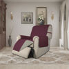 Picture of Easy-Going Recliner Sofa Slipcover Reversible Sofa Cover Water Resistant Couch Cover Furniture Protector with Elastic Straps for Pets Kids Children Dog Cat (Recliner, Wine/Beige)