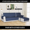 Picture of Easy-Going Reversible Chaise Lounge Couch Cover Water Resistant Sofa Cover Sectional L Shaped Sofa Slipcover with Adjustable Straps Furniture Protector for Dogs (115X34 in, Dark Blue/Dark Blue)