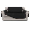 Picture of Easy-Going Reversible Loveseat Couch Cover for 2 Cushion Couch Sofa Cover for Dogs Water Resistant Furniture Protector with Foam Sticks Elastic Straps for Pet (Loveseat, Black/Black)