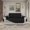 Picture of Easy-Going Reversible Loveseat Couch Cover for 2 Cushion Couch Sofa Cover for Dogs Water Resistant Furniture Protector with Foam Sticks Elastic Straps for Pet (Loveseat, Black/Black)