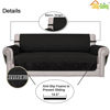 Picture of Easy-Going Reversible Loveseat Couch Cover for 2 Cushion Couch Sofa Cover for Dogs Water Resistant Furniture Protector with Foam Sticks Elastic Straps for Pet (Loveseat, Black/Black)