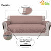 Picture of Easy-Going Reversible Oversized Couch Cover for 3 Cushion Couch Sofa Cover for Dogs Water Resistant Furniture Protector Cover with Foam Sticks for Pet (Oversized Sofa, Pink/Beige)