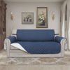 Picture of Easy-Going Sofa Slipcover Reversible Loveseat Sofa Cover Couch Cover for 2 Cushion Couch Furniture Protector with Elastic Straps for Pets Kids Dog Cat (Oversized Loveseat, Dark Blue/Ivory)