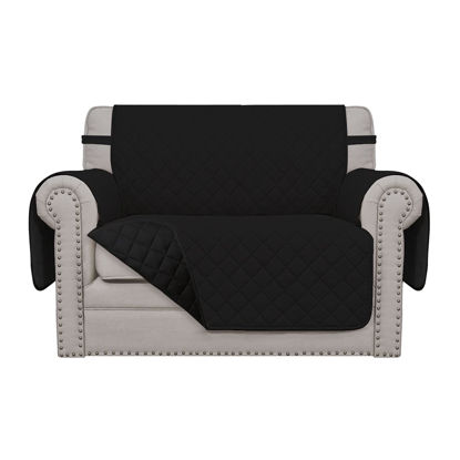 Picture of Easy-Going Oversized Chair Sofa Slipcover Reversible Sofa Cover Water Resistant Couch Cover Furniture Protector Cover with Elastic Straps for Pets Dog (Oversized Chair, Black/Black)