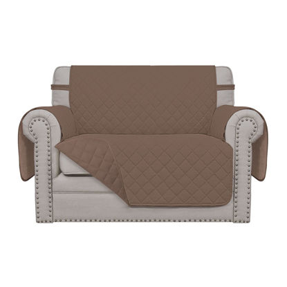 Picture of Easy-Going Oversized Chair Sofa Slipcover Reversible Sofa Cover Water Resistant Couch Cover Furniture Protector Cover with Elastic Straps for Pets Dog (Oversized Chair, Brown/Brown)