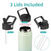 Picture of Konokyo Insulated Water Bottle 18oz Stainless Steel Water Bottles With 3 Lids Sports Water Bottle,Mint