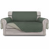 Picture of Easy-Going Reversible Loveseat Couch Cover for 2 Cushion Couch Sofa Cover for Dogs Water Resistant Furniture Protector with Foam Sticks Elastic Straps for Pet (Loveseat, Greyish Green/Beige)