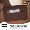 Picture of Easy-Going Oversized Recliner Cover Reversible Couch Cover Sofa Cover for Living Room Water Resistant Furniture Protector with Elastic Straps for Pets Dog (Oversized Recliner, Coffee/Ivory)