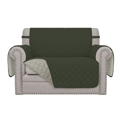 Picture of Easy-Going Oversized Chair Sofa Slipcover Reversible Sofa Cover Water Resistant Couch Cover Furniture Protector Cover with Elastic Straps for Pets Dog (Oversized Chair, Army Green/Beige)