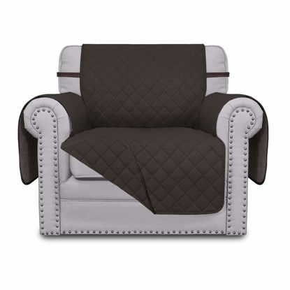Picture of Easy-Going Chair Sofa Slipcover Reversible Sofa Cover Water Resistant Couch Cover Furniture Protector Cover with Elastic Straps for Pets Kids Children Dog Cat (Chair, Chocolate/Chocolate)
