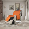 Picture of Easy-Going Recliner Chair Slipcover Reversible Sofa Cover Water Resistant Couch Cover Furniture Protector with Elastic Straps for Pets Dog (Recliner 22 inch, Orange/Black)