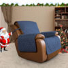 Picture of Easy-Going Oversized Recliner Cover Reversible Couch Cover Sofa Cover for Living Room Water Resistant Furniture Protector with Elastic Straps for Pets Kids (Oversized Recliner, Dark Blue/Light Blue)