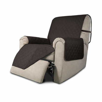 Picture of Easy-Going Recliner Chair Slipcover Reversible Sofa Cover Water Resistant Couch Cover Furniture Protector with Elastic Straps for Pets Dog (Recliner, Chocolate/Chocolate)