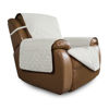 Picture of Easy-Going Oversized Recliner Cover Reversible Couch Cover Sofa Cover for Living Room Water Resistant Furniture Protector with Elastic Straps for Pets Dog (Oversized Recliner, Ivory/Ivory)
