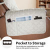 Picture of Easy-Going Oversized Recliner Cover Reversible Couch Cover Sofa Cover for Living Room Water Resistant Furniture Protector with Elastic Straps for Pets Dog (Oversized Recliner, Ivory/Ivory)
