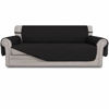 Picture of Easy-Going 4 Seater Sofa Slipcover Reversible Sofa Cover Water Resistant Couch Cover with Foam Sticks Elastic Straps Furniture Protector for Pets Children Dog Cat (XX-Large, Black/Black)