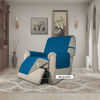 Picture of Easy-Going Recliner Chair Slipcover Reversible Sofa Cover Water Resistant Couch Cover Furniture Protector with Elastic Straps for Pets Dog (Recliner 22 inch, Peacock Blue/Beige)