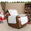Picture of Easy-Going Oversized Recliner Cover Reversible Couch Cover Sofa Cover for Living Room Water Resistant Furniture Protector with Elastic Straps for Pets Dog (Oversized Recliner, White/White)