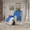 Picture of Easy-Going Recliner Chair Slipcover Reversible Sofa Cover Water Resistant Couch Cover Furniture Protector with Elastic Straps for Pets Dog (Recliner 22 inch, Blue/Ivory)