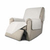 Picture of Easy-Going Recliner Chair Slipcover Reversible Sofa Cover Water Resistant Couch Cover Furniture Protector with Elastic Straps for Pets Dog (Recliner, Ivory/Ivory)