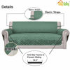 Picture of Easy-Going Reversible Oversized Couch Cover for 3 Cushion Couch Sofa Cover for Dogs Water Resistant Furniture Protector Cover with Foam Sticks for Pet Cat (Oversized Sofa, Cyan/Ivory)