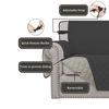 Picture of Easy-Going Reversible Chair Cover Washable Sofa Cover for Dogs Water Resistant Couch Slipcover Furniture Protector Cover with Adjustable Straps for Pets (Chair 30 in, Dark Gray/Beige)