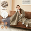 Picture of Homemate Electric Heated Blanket Throw - 50"x60" Heating Blanket Throw Size 1/2/4/6/8 Hours Auto-off 10 Heat Level Heat Blanket Over-heat Protection Flannel Sherpa Big Heater Blanket ETL Certification